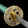 Flamme Obscure - Katana Forge a la Main en Acier Damas