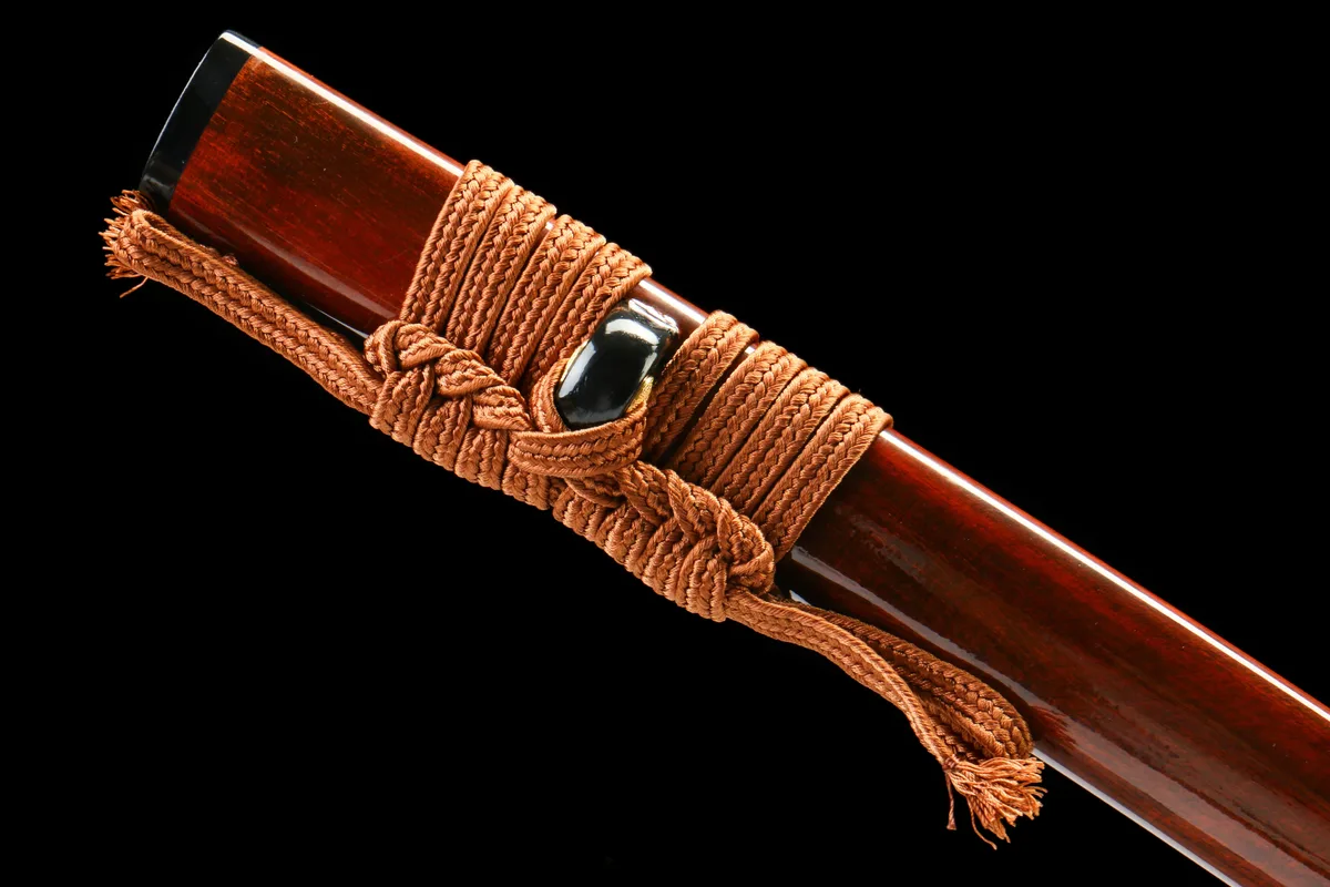 Flammes Damas - Katana Forge a la Main en Acier Damas - Image 7