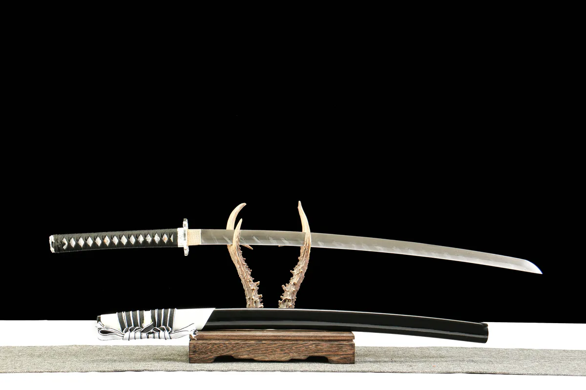 Fleur de Givre - Katana Forge a la Main en Acier Damas - Image 2