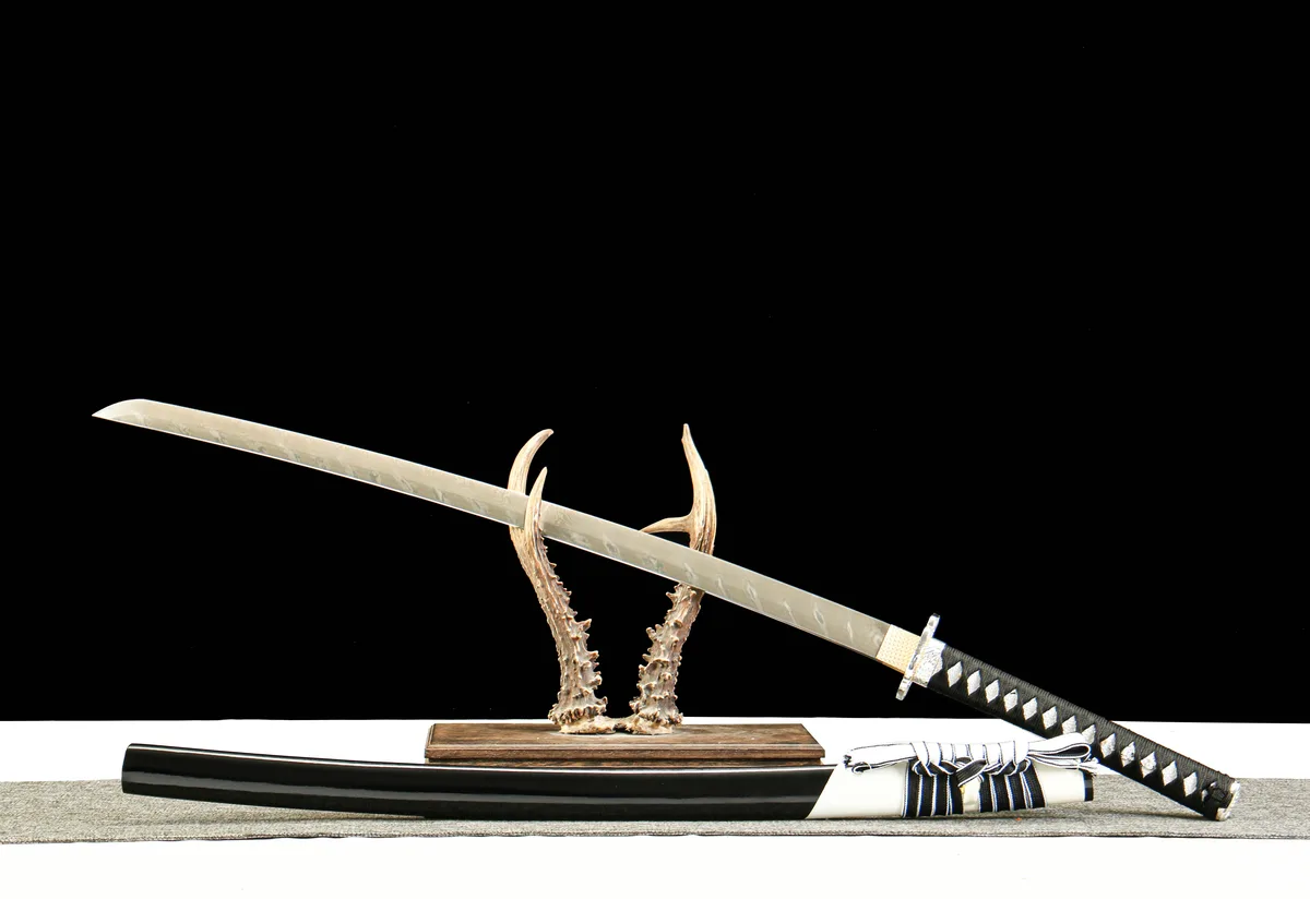 Fleur de Givre - Katana Forge a la Main en Acier Damas - Image 4