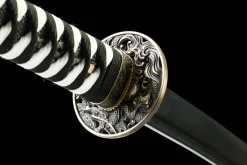 Floraison des Ombres - Katana Forge a la Main en Acier Damas
