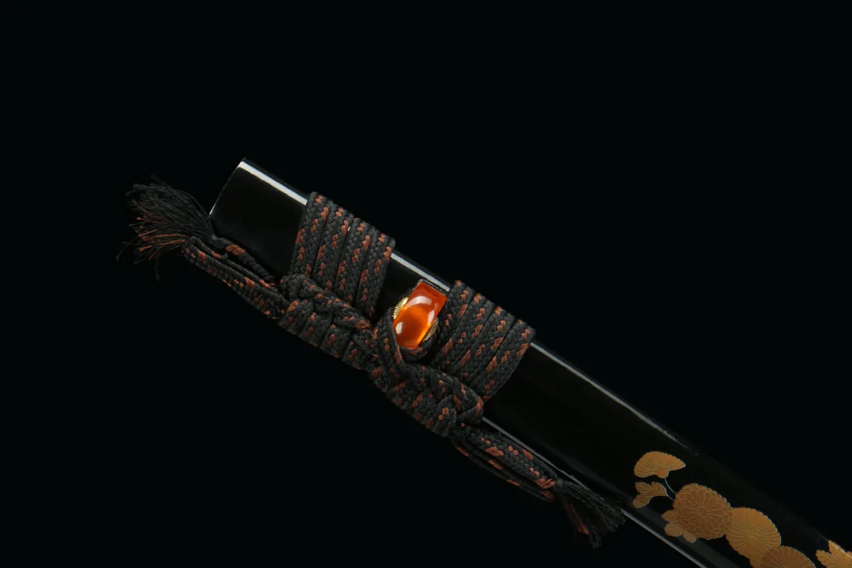 Lune en Fleurs - Katana Forge a la Main en Acier Damas - Image 7