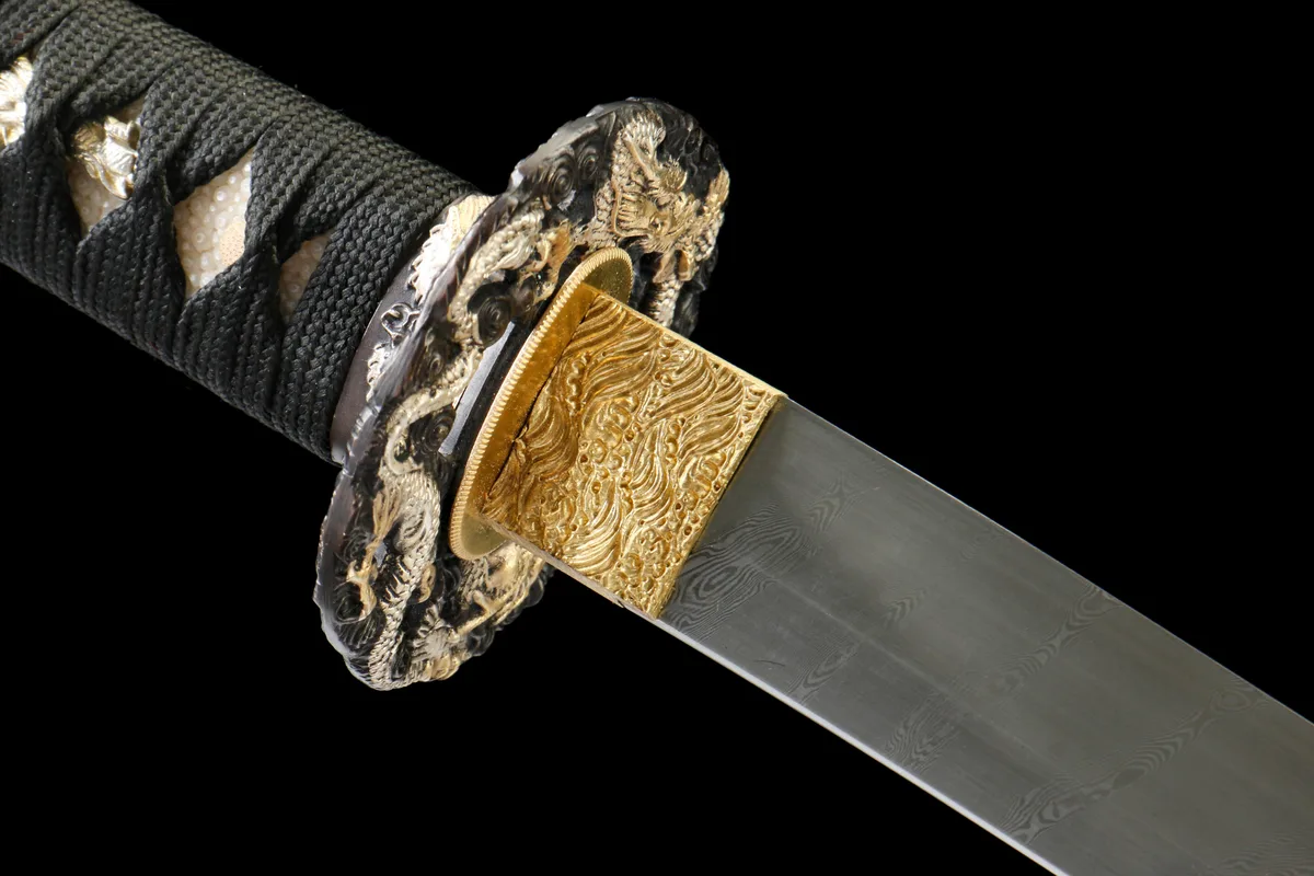 Acier de Nuit - Katana Forge a la Main en Acier Damas premium - Image 12