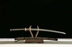 Alternative view of L'Âme du Dragon Obsidienne - Katana Forge a la Main en Acier Damas premium