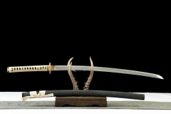 Alternative view of Le Passage des Ombres - Katana Forge a la Main en Acier Damas premium