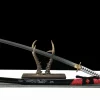 Rafale Écarlate - Katana Forge a la Main en Acier Damas