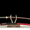 Soleil Broché - Katana Forge a la Main en Acier Damas