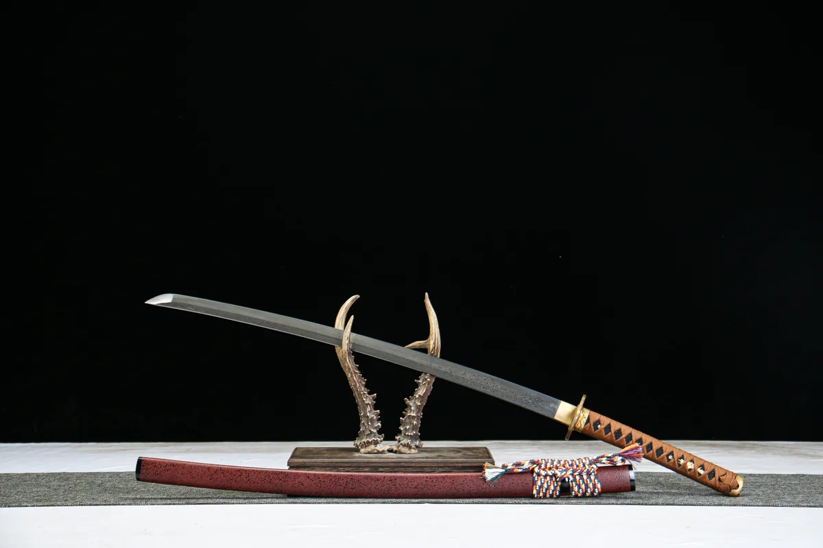 Tranchant de Flamme - Katana Forge a la Main en Acier Damas - Image 2