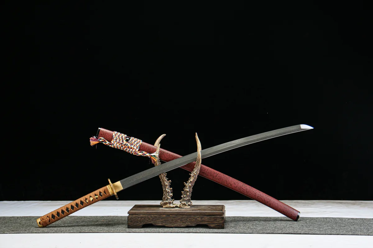 Tranchant de Flamme - Katana Forge a la Main en Acier Damas - Image 3