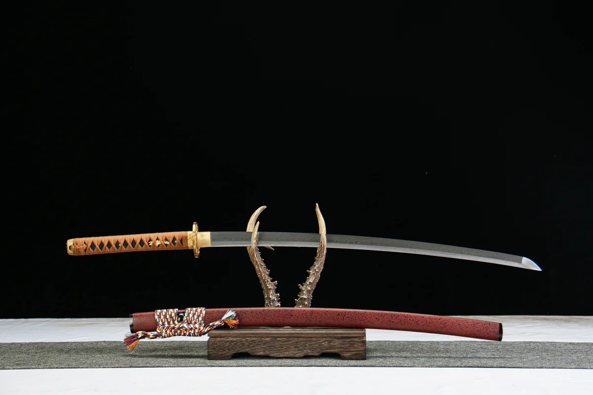 Tranchant de Flamme - Katana Forge a la Main en Acier Damas - Image 4