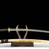 Tranchant Brut - Katana Forge a la Main en Acier Damas trempe a l'argile