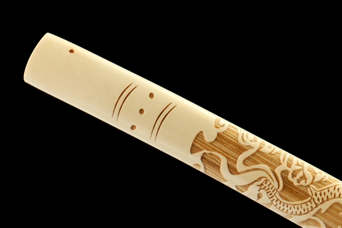 Tranchant Brut - Katana Forge a la Main en Acier Damas trempe a l'argile - Image 7