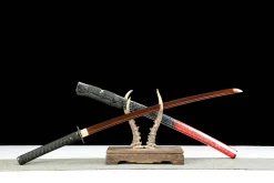 Alternative view of Tsukuyomi - Katana Forge a la Main en Acier Damas