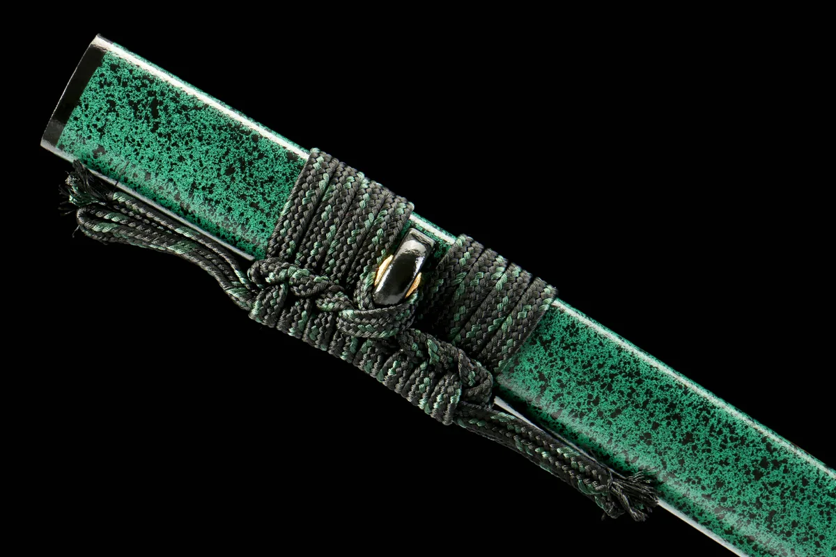 Vague Céladon - Katana Forge a la Main en Acier Damas - Image 11