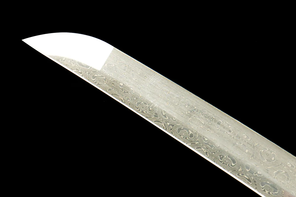 Vague Céladon - Katana Forge a la Main en Acier Damas - Image 5