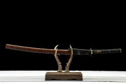 Frappe Obsidienne - Katana Forge a la Main en High Carbon Steel