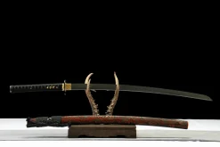 Alternative view of Frappe Obsidienne - Katana Forge a la Main en High Carbon Steel