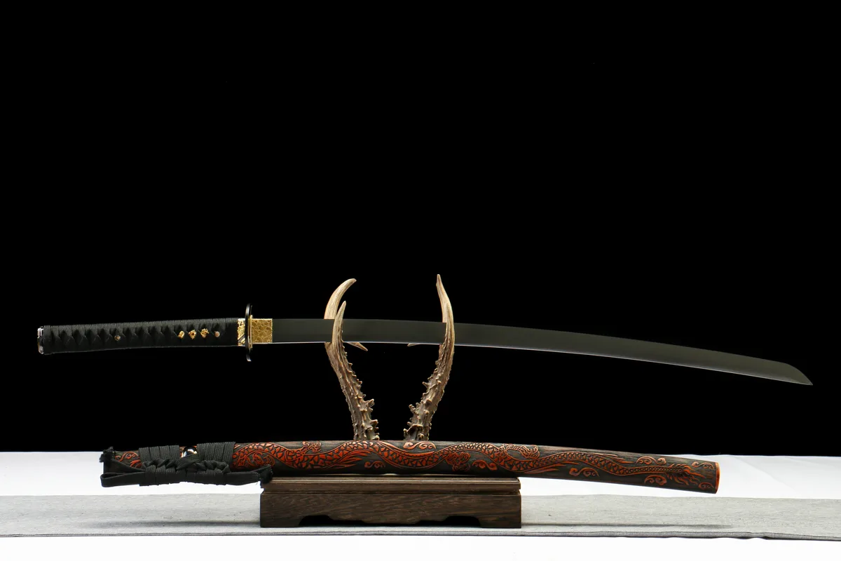 Frappe Obsidienne - Katana Forge a la Main en High Carbon Steel - Image 2