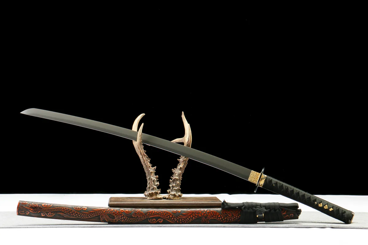 Frappe Obsidienne - Katana Forge a la Main en High Carbon Steel - Image 4