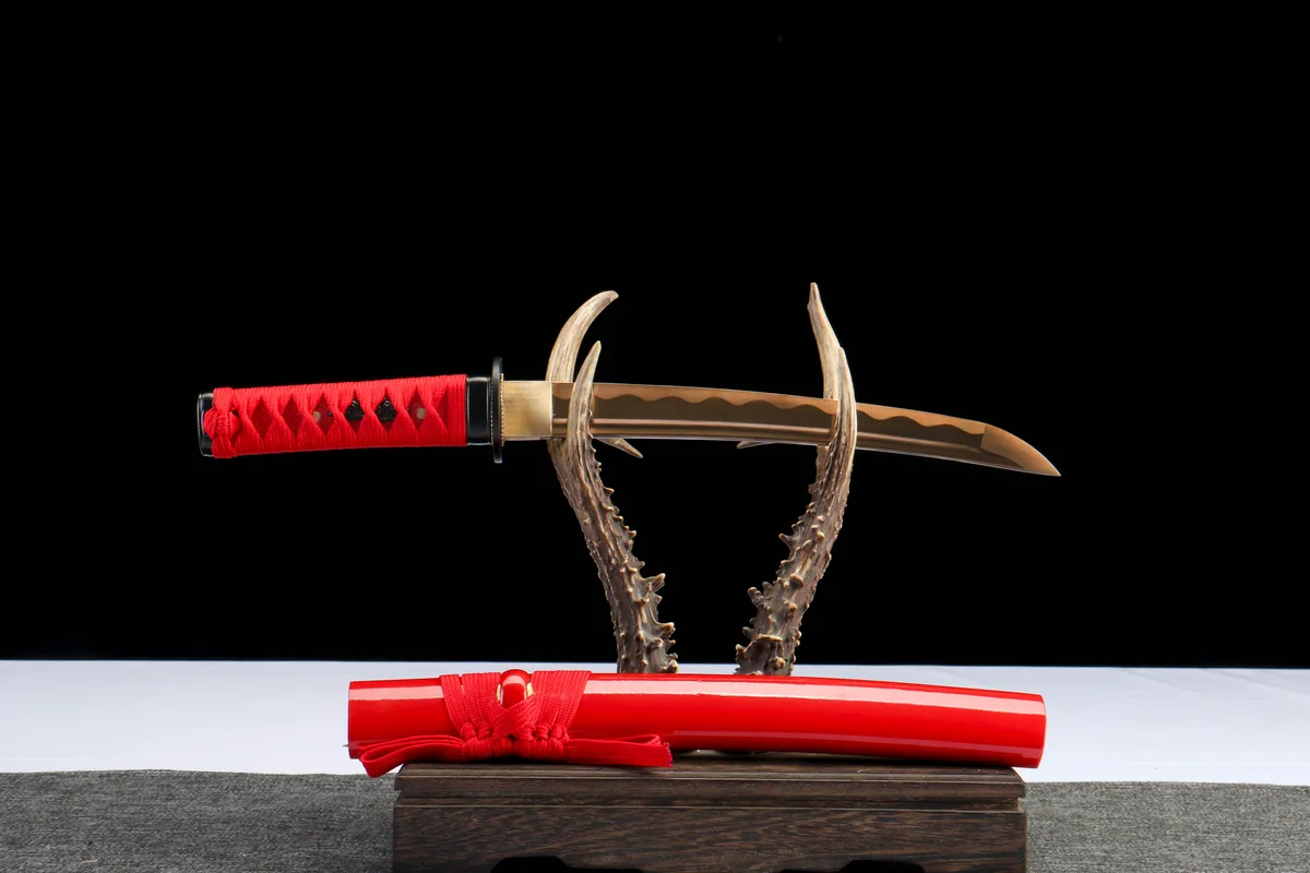业火 - Feu Karmique - Tanto Forge a la Main en Acier au carbone 1045 - Image 10
