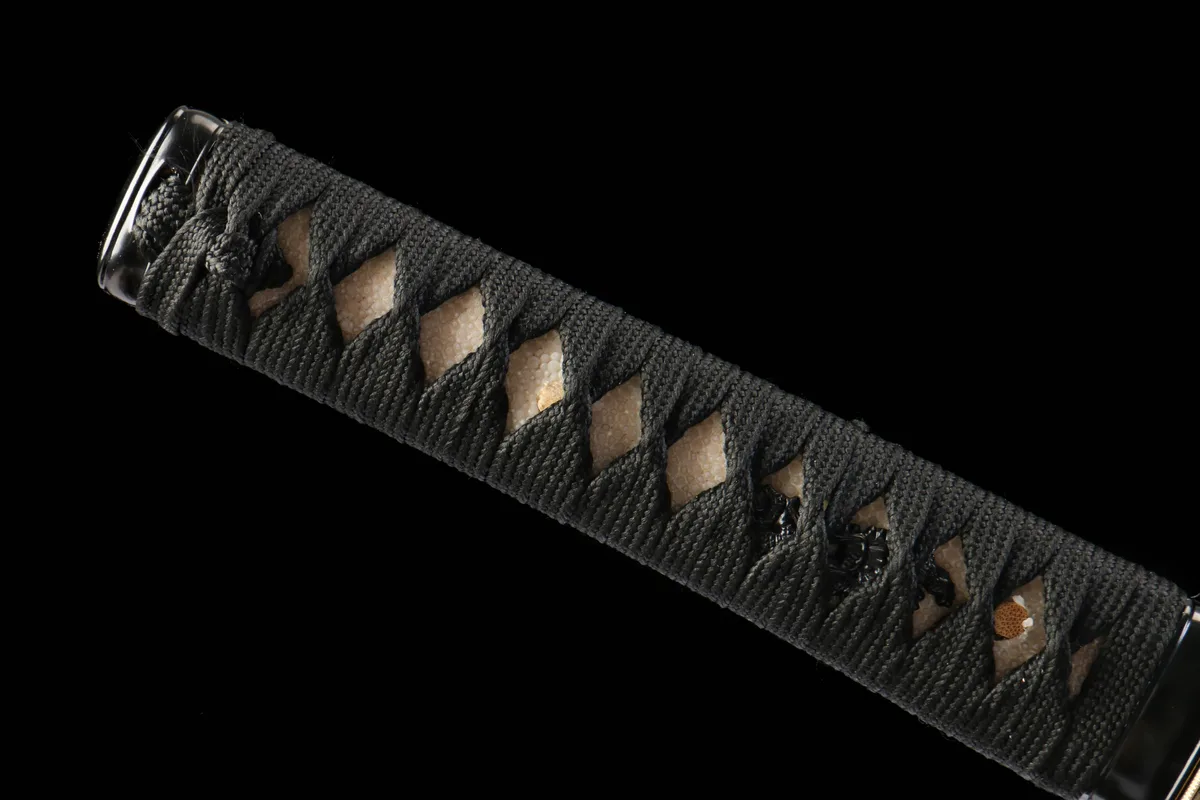 Panache Doré - Wakizashi Forge a la Main en Acier a outils T10 - Image 8