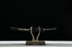 Kirin Doré - Wakizashi Forge a la Main en Acier forge main artisanal