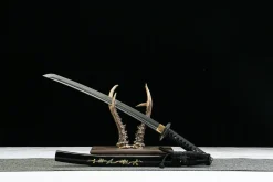 Alternative view of Kirin Doré - Wakizashi Forge a la Main en Acier forge main artisanal