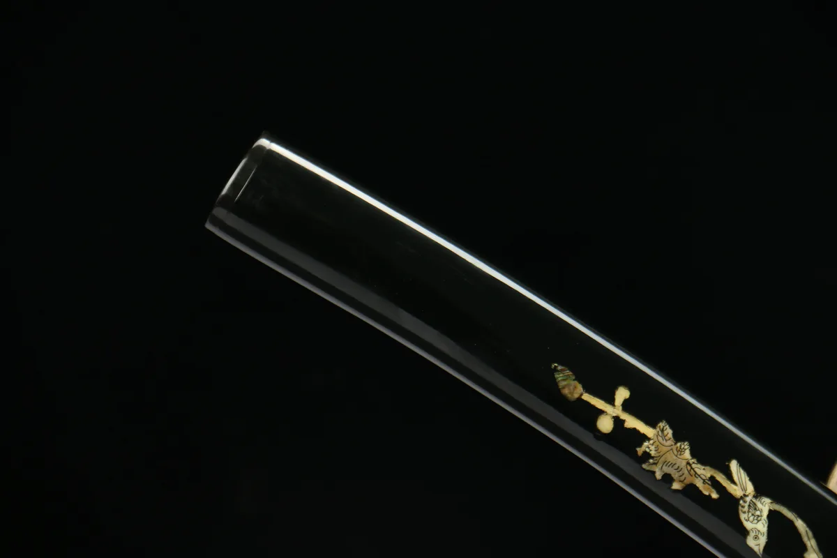 Kirin Doré - Wakizashi Forge a la Main en Acier forge main artisanal - Image 7