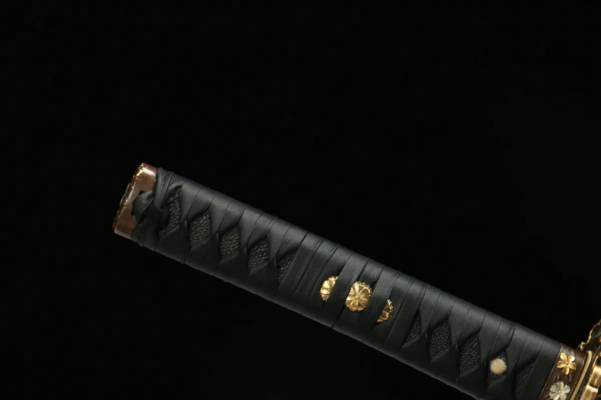 Orchidée Silencieuse - Wakizashi Forge a la Main en Acier forge main artisanal - Image 7