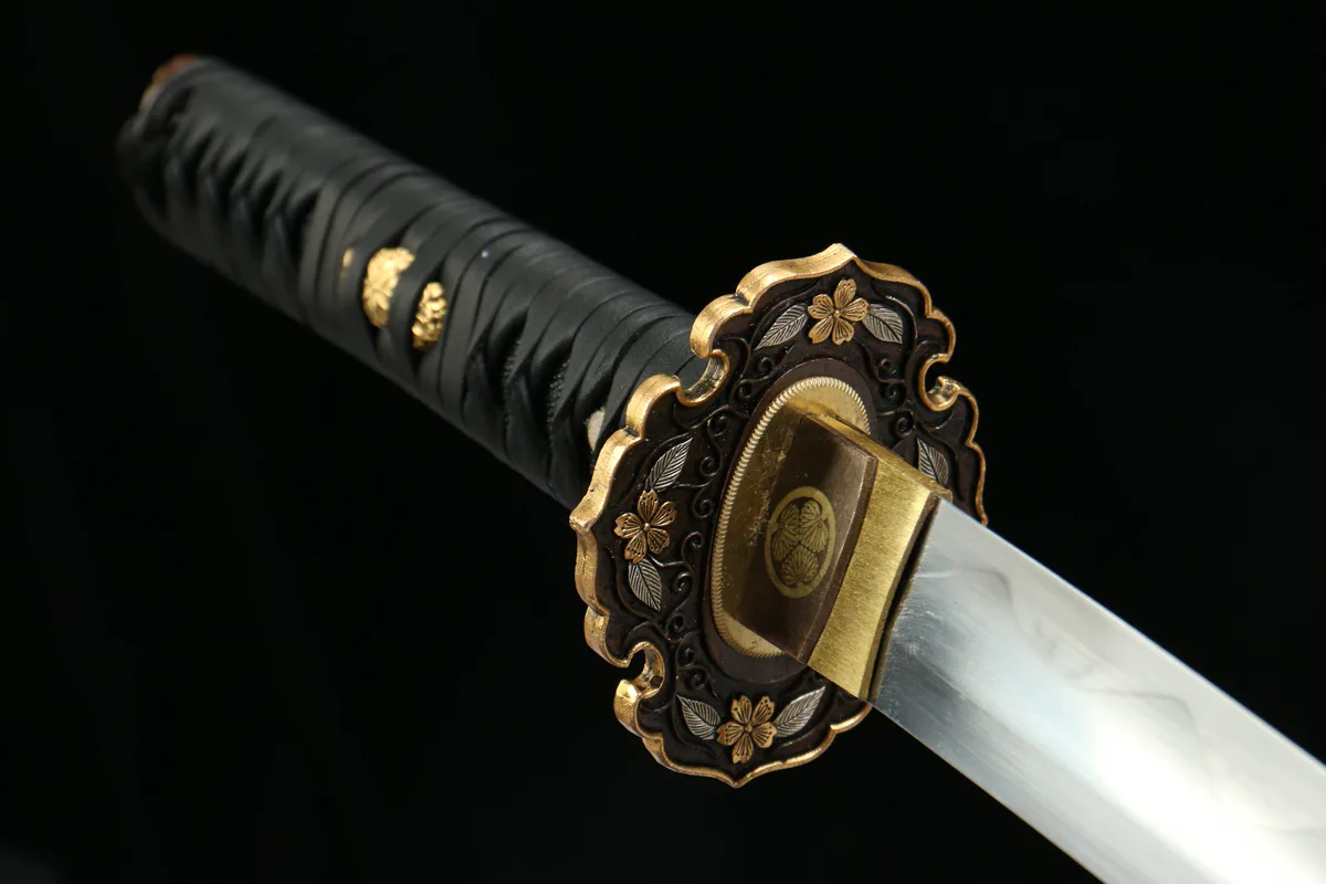 Orchidée Silencieuse - Wakizashi Forge a la Main en Acier forge main artisanal - Image 8